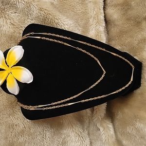 Vintage Long Brass Chain 50" Length